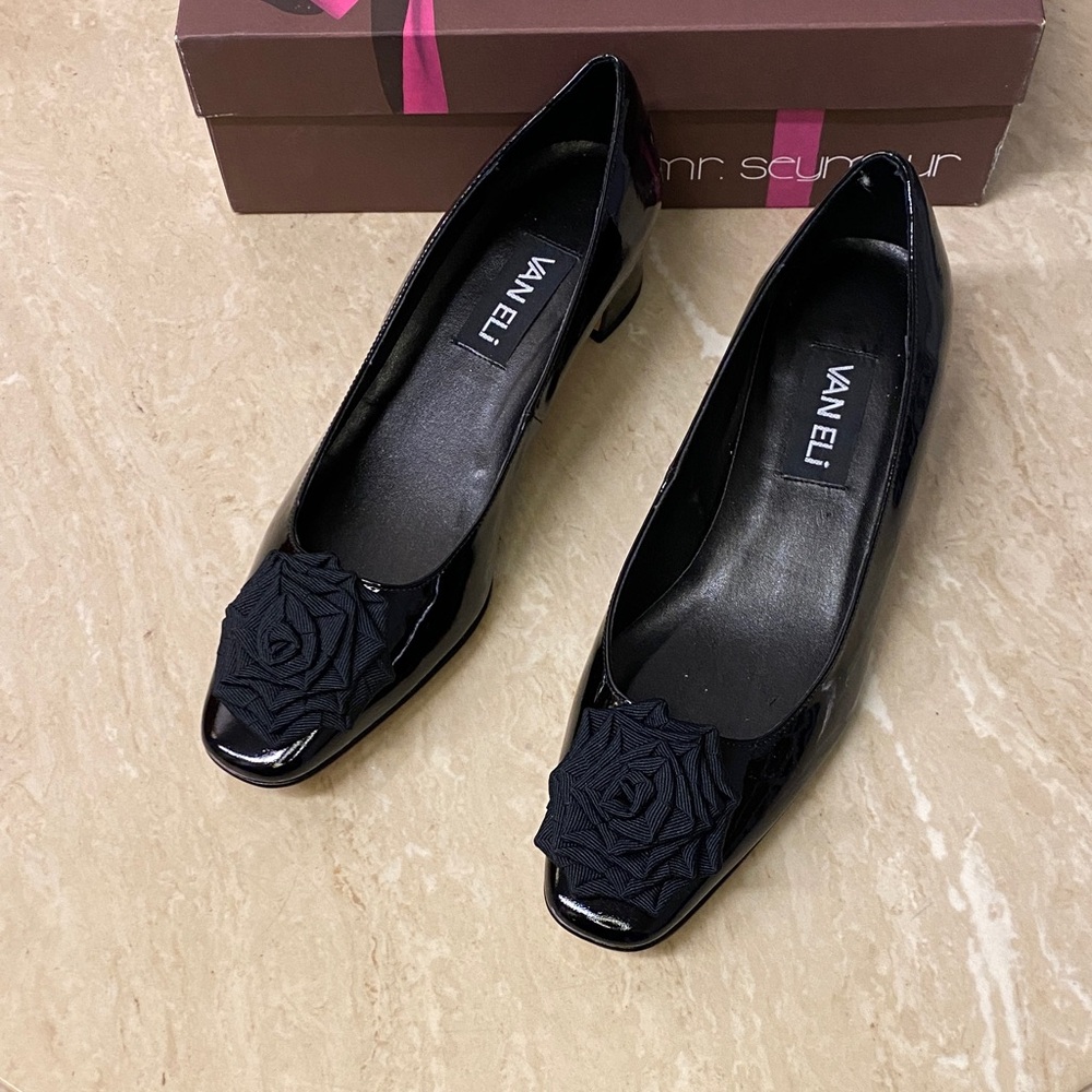 Vaneli Black Patent Pump, 8.5